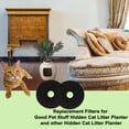 thumbnail image 2 of Qzbhct 14 Pack Activated Carbon Filters for Hidden Cat Litter Planters Cat Litter Box, 7.8 Inch x 0.2 Inch Trimmable Pads, 2 of 8