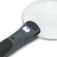 thumbnail image 3 of Carson RimFree LED Lighted 2x Power Rimless Round Magnifier with Soft Pouch Lighted Magnifying Glass, 3 of 7