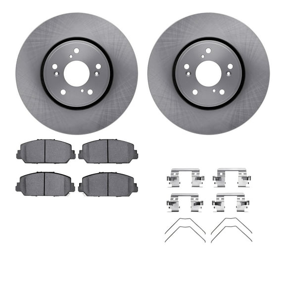 Dynamic Friction Company Front Brake Rotors with 5000 Advanced Brake Pads includes Hardware 6512-58142