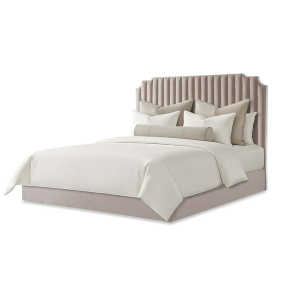 Amaryllis King Velvet Lift Up Storage Bed - Taupe