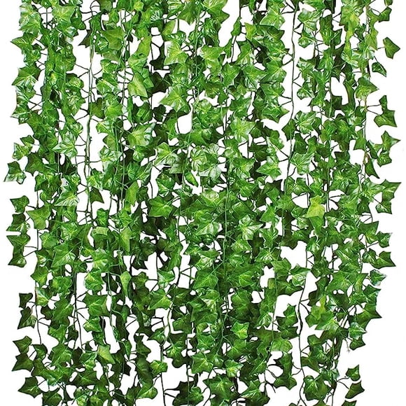 Artificial Ivy Plants Garland Vine 12 Pcs 84 Ft Outdoor Artificial Ivy Garland Decoration for Celebration, Wedding, Kitchen, Garden