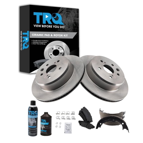 TRQ Rear Brake Pad & Rotor Kit Fits 2013-2020 Lexus