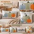thumbnail image 2 of Decorative Pillow Embroidered Pastel Pumpkin Decor for Fall Decor Harvest Decor Home Decor Pumpkin Accent Pillow for Sofa, 2 of 9