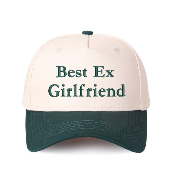 Best Ex Girlfriend Letter Embroidered Color Block Trucker Hat Unisex Adjustable Cotton Breathable Fashion Cap for Travel Daily Wear