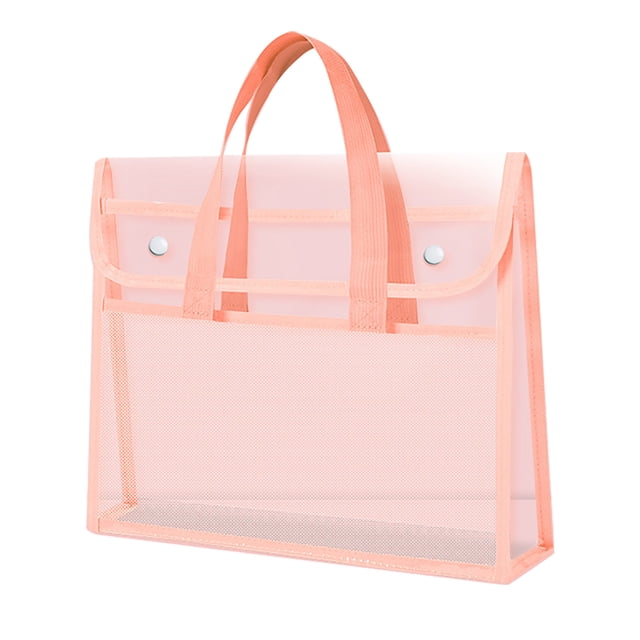 Carpeta de plástico transparente expandible con cierre a presión, impermeable, tamaño carta A4, bolsa portátil para documentos, para oficina y escuela.