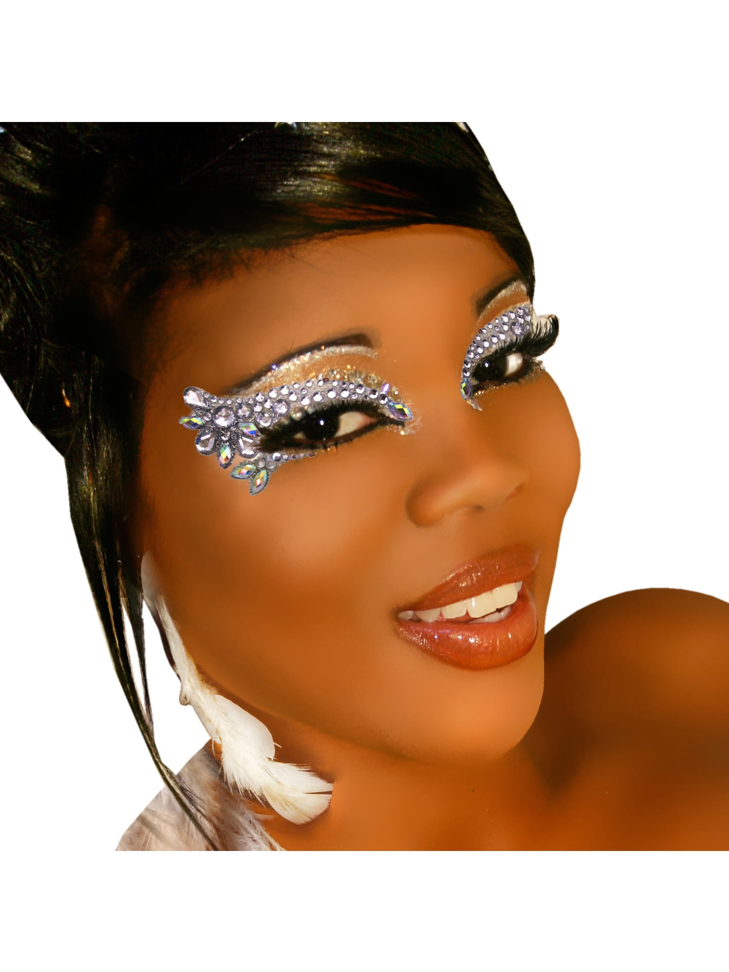 Ice Queen Exotic Eyes Rhinestone Eye - Stripper Makeup Ice Queen Exotic Eyes Rhinestone Eye - Stripper Makeup