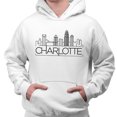 thumbnail image 2 of Skyline Charlotte North Carolina Hoodie Sweatshirt Unisex 2X-Large White, 2 of 5