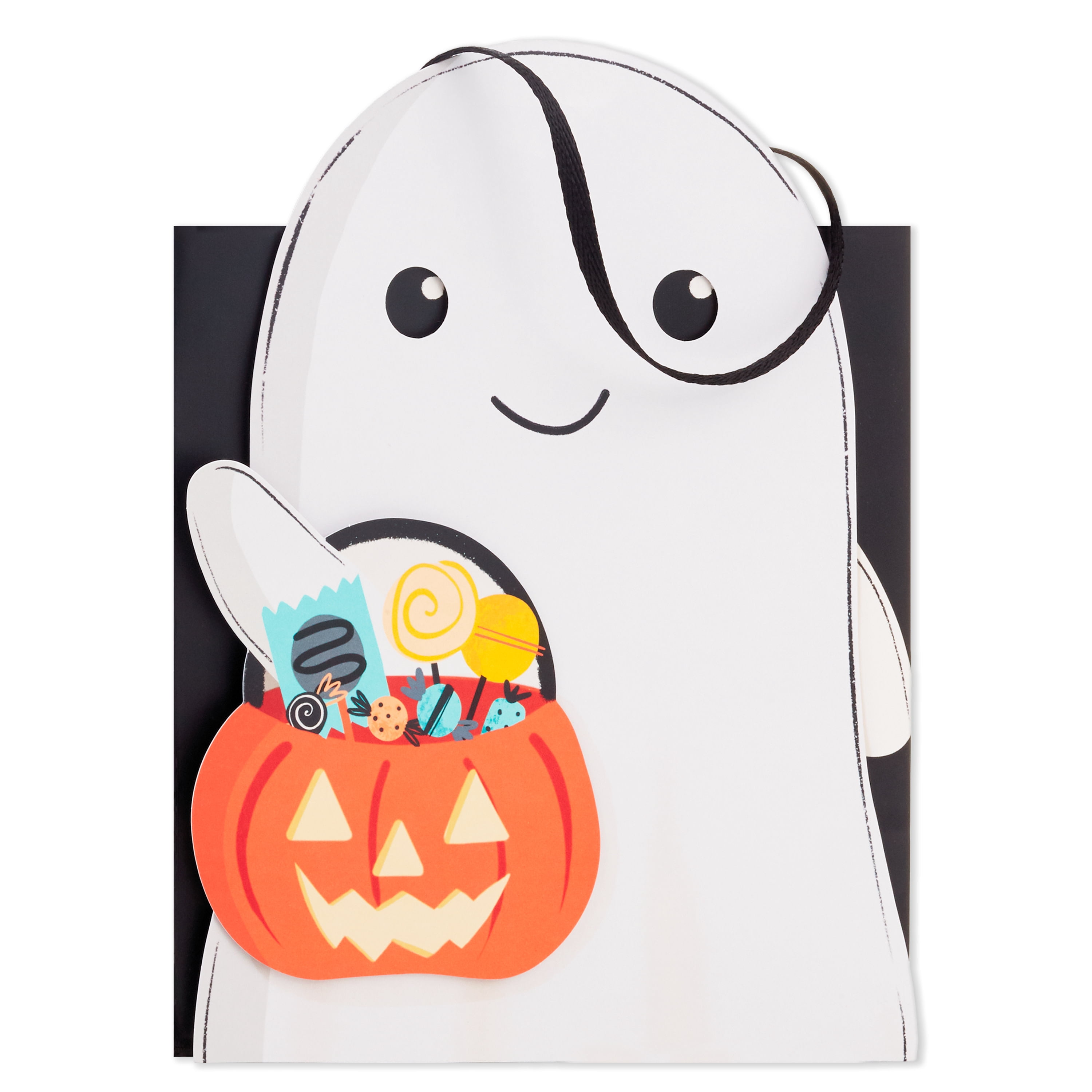 Hallmark Medium Halloween Gift Bag (Trick-or-Treating Ghost), 1 Count