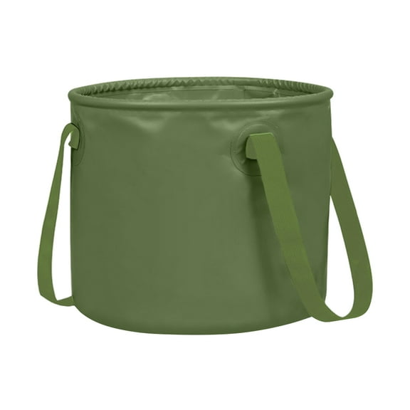 PBPBOX Sturdy Outdoor Foldable Water Bucket in Green for Camping Fishing Car Wash and Picnic