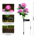 thumbnail image 2 of 4 Pack Solar Rose Flower Lights, Outdoor Solar Garden Lights, LED Waterproof Solar Lights for Pathway Patio Yard Decor, Pink, 2 of 8