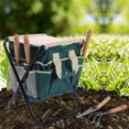 thumbnail image 4 of Gymax 7PC Stainless Steel Garden Tool Bag Set Folding Stool Tools, 4 of 10