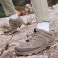 thumbnail image 6 of NOKIO Men Knit Walking Sneakers Breathable Wide Toe Athlet𝗂c Shoes with Adjustable Elastic Strap, Non-S𝗅ip Durab𝗅e Hiking Shoes Summer Lightweight Running Shoes for Back to College, 6 of 8