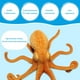 thumbnail image 2 of Simulación Pulpo para Juguete Peluche Muñeco Almohada Dibujos Animados (30 Cm), 2 of 9