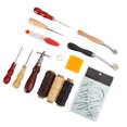 thumbnail image 1 of Ensemble d'Accessoires 14 Pcs en Cuir pour Couture à la Main DIY, 1 of 8