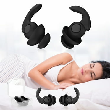 Parasom Noise Reduction Silicone Earplugs,Comfortable ,Reusable Washable Hearing Protection Earplugs for Sleep,Motorcycle ,Concert,  Construction, 2 Pairs(S&M)