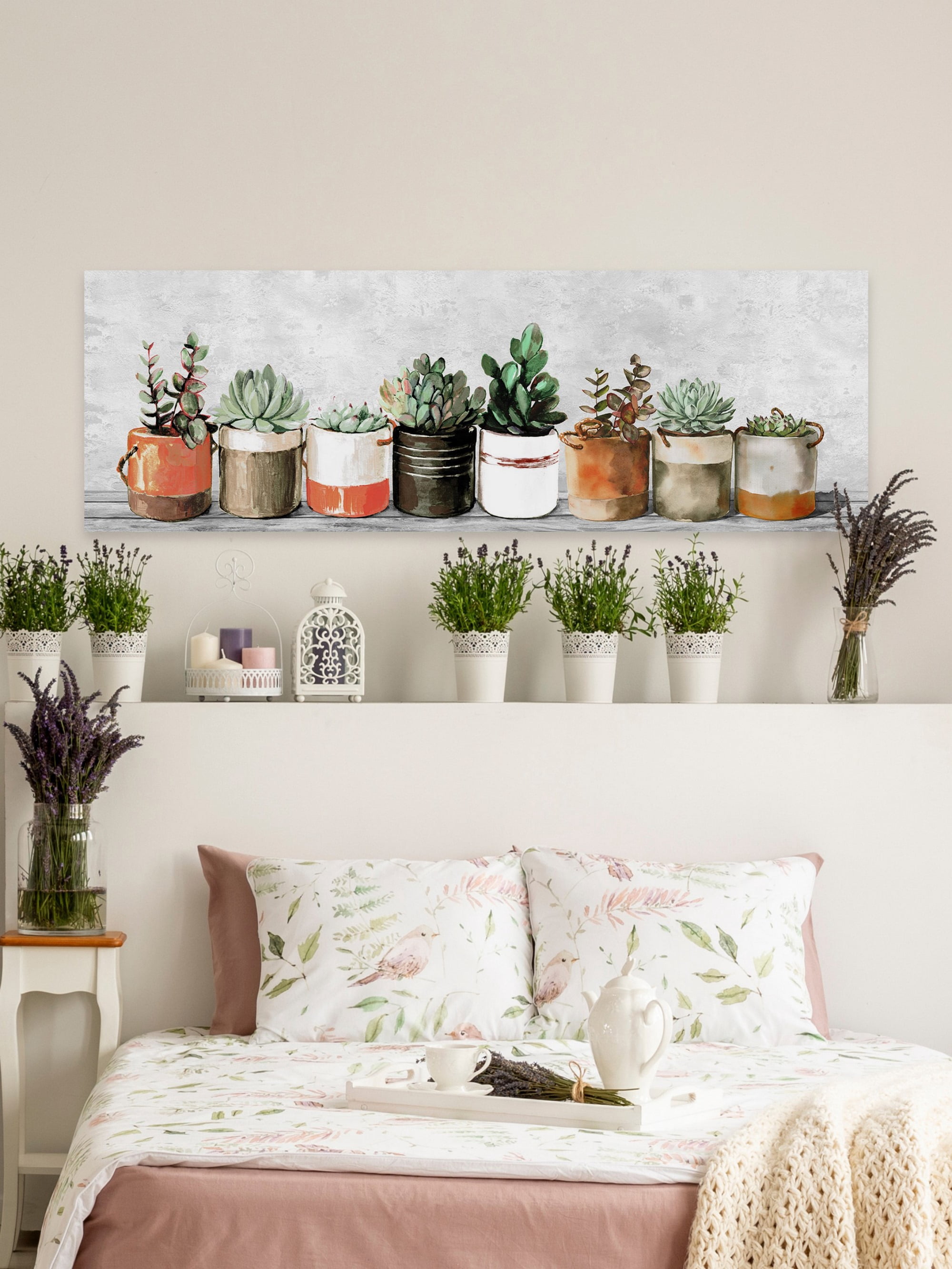 Marmont Hill Make It Orange Pots Canvas Wall Art