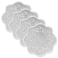 thumbnail image 4 of Heritage Lace Sheer Divine 12 in. Round Doily - White - Set of 4, 4 of 6
