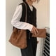 thumbnail image 3 of LHSHID Women’s Drawstring Bucket Bag Fashion Chain Crossbody Bag Pleated Vegan Leather Tote Handbags with Purse, 3 of 6