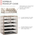 thumbnail image 4 of Sorbus 2-Piece 7-Drawer Vanity Organizer in Gold Glitter, 4 of 7