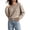 *Khaki, variant on ClodeEU Women's Crew Neck Long Sleeve Bow Knit Sweater,Casual Loose Solid Color Pullover Tops ,Women's Plus L