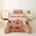 thumbnail image 2 of Erosebridal Capybara Family Twin Bedding for Kids, Cartoon Stars Print Duvet Cover Set, 2-Piece, No Comforter, 2 of 5