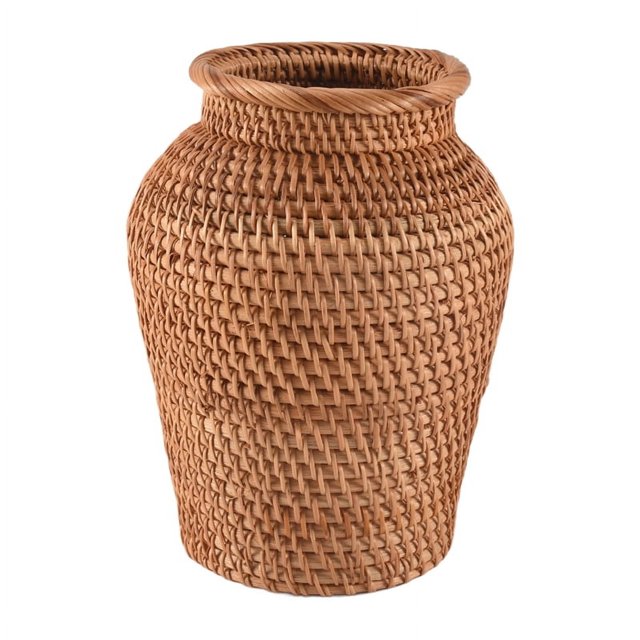 Cesta de mimbre, maceta colgante de ratán, maceta, cesta de flores, cesta de almacenamiento, jarrón de mimbre, cesta rústica tejida para flores