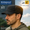 thumbnail image 6 of TOP-EX Men’s Waterproof Cadet Cap, Lightweight Adjustable Military Baseball Hat for Golf, Running & Outdoor Use,Black M/L, 6 of 7