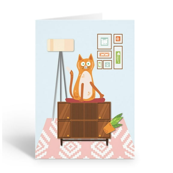Funny Bad Cat Lover Note Cards - 10 Note Cards with Envelopes - B14514