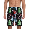 thumbnail image 1 of Fotbe Disco Mirror Ball Snowman Pantalones Cortos de Pijama para Hombre, Ropa de Dormir, Pantalones de Pijama Cortos para Hombre-X-Large, 1 of 6