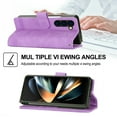 thumbnail image 4 of Dteck for Samsung Galaxy Z Fold 6 Case, Card Holder Slots Wrist Strap TPU Interior Protective Z Fold 6 Phone Case,Stand PU Leather Folio Flip Cases Cover for Samsung Galaxy Z Fold6,Purple, 4 of 5