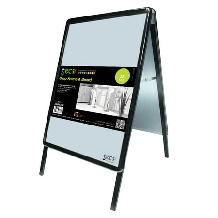 Stewart Superior Safety Sign (SECO Stewart Superior Outdoor A-Frame Sidewalk Sign, Snap Frame Design, Weather Resistant, 16.5 x 23.4
