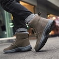 thumbnail image 4 of LASUDRAA Men's Hiking Boots Snow Boots Comfortable Anti-Slip Outdoor Walking Shoes Warm Faux Fur Lining, 4 of 9