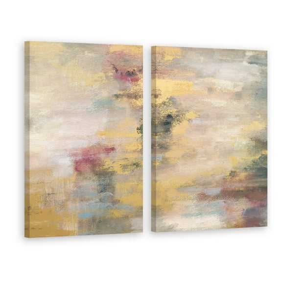 Yellow Streaks Diptych
