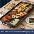thumbnail image 2 of 1500W Oblong Multifunctional Electric Grill Pan - 5-Speed Temp Non-Stick Dishwasher Safe for Indoor BBQ, 2 of 11