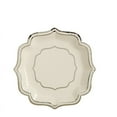 thumbnail image 5 of BalsaCircle 25 White Silver 8" Disposable Dinner Salad Paper Plates Metallic Scalloped Trim Party Decorations, 5 of 8