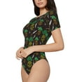 thumbnail image 2 of Fotbe Pineapples Women's Crew Neck Short Sleeves Bodysuit Tops Round Neck Slim Sleeveless Soft Comfortable Basic-Large, 2 of 9