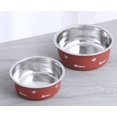 thumbnail image 1 of Cuenco para gatos Laklulu, plato de comida para gatos montado en la pared, cuenco de comida y agua para gatos, cuenco de acero inoxidable para mascotas, cuenco de comida para mascotas antideslizante, 1 of 5