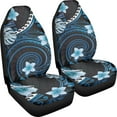 thumbnail image 2 of Yuyamidu Blue Polynesia Car Seat Covers 2pcs Set Hibiscus Vehicle Bucket Seat Cover Fashion Driver Seat Covers for Women Men, Waterproof, 2 of 6