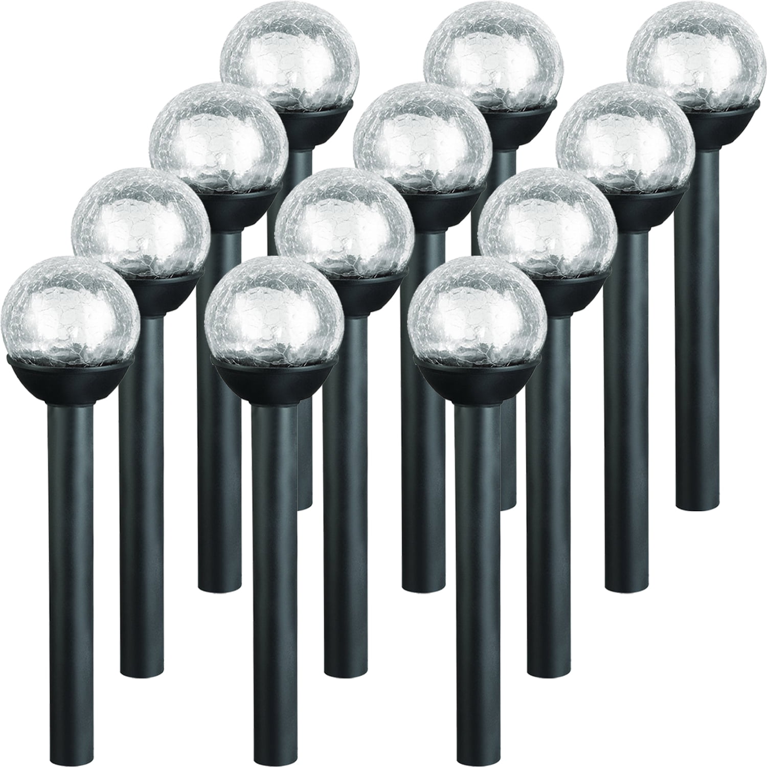 Westinghouse New Black Petite Solar Power LED Crackle Ball Path Light (12 Pack) by Westinghouse