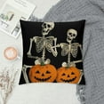 thumbnail image 2 of RUIYC Halloween Pillow Covers Halloween Decorations Skeleton and Skull Hands Decor Holiday Pillow Case Farmhouse Decor for Home Sofa, 2 of 5