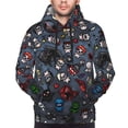 thumbnail image 5 of Lsque The Binding of Isaac Pattern Casual Men's Hoodie,Hooded Sweatshirt with Kangaroo Pocket,Pullover Hoodie-3X-Large, 5 of 8