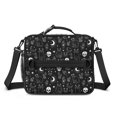 thumbnail image 2 of Cat and Skull Gothic Pattern Insulated Lunch Bag with Shoulder Strap and Bottle Holder,Bento School Lunch Bag Box,11x9.5x3.5 Inches, 2 of 5