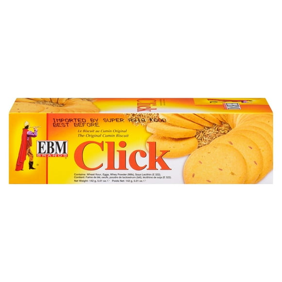 EBM CLIQUEZ SUR BISCUIT 142GM Saveur et arôme relevés de « cumin » rôti