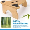 thumbnail image 4 of Bamboo Toilet Stool for Bathroom, 7 Inches Foldable Poop Stool with Non-Slip Pads, 4 of 7