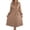 Khaki, variant on Women's Dress Long Sleeve Lapel Collar Solid Color Waist Defining Pleated Skirt Midi Dress for Spring Fall,Green,S