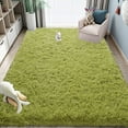 thumbnail image 3 of Noahas Soft Fluffy Area Rug for Living Room Bedroom Shaggy Accent Carpets for Kids Girls Rooms Green,4x6ft, 3 of 7