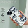 thumbnail image 3 of phone case compatible with iPhone phone case, Skull Skeleton Ghost ultra-thin PC plastic bumper shock-absorbing protective cover, 3 of 4