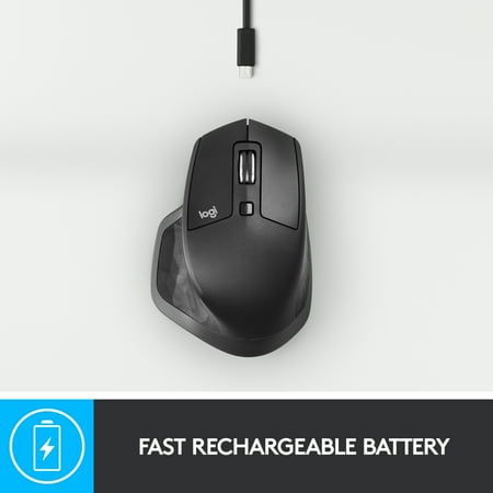 Logitech - MX Master 2S Bluetooth Wireless Mouse with Hyper-Fast Scrolling - Graphite