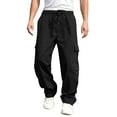 thumbnail image 1 of SHIXIAOO Male Versatile All Season Cargo Pants Pocket Hem Solid Color Plus Size Outdoor Trousers Convertible Cargo Pants Boys Winter Clothes Size 6 Mens Work Pants Slim Fit Little Year 13 1 Men's, 1 of 9