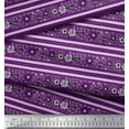 thumbnail image 3 of Soimoi Rayon Fabric Leaves & Floral Block Printed Craft Fabric by The Yard 56 Inch Wide, 3 of 3